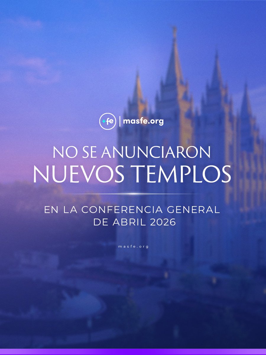 Masfe_org's tweet photo. El Presidente Dallin H. Oaks no anunció templos en esta Conferencia General.
#templos #conferenciageneral196 #masfe #sud https://t.co/tF096knW7L
