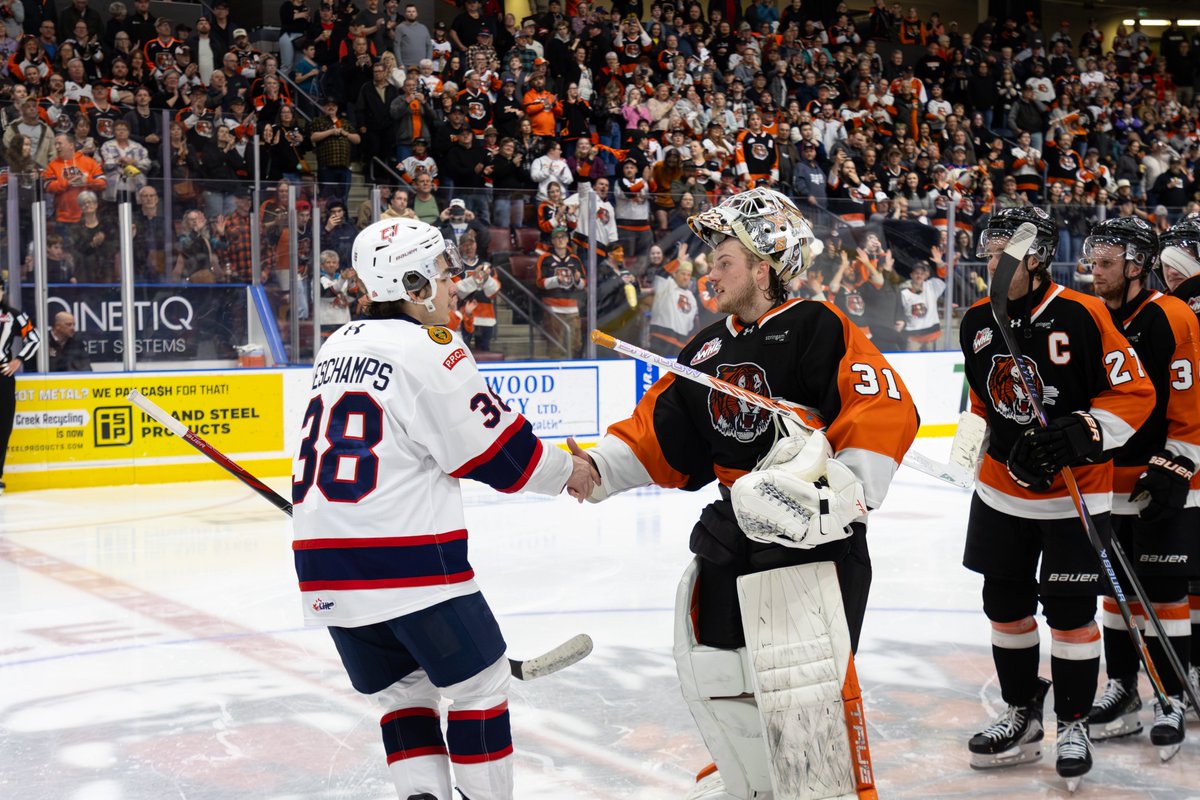tigershockey's tweet photo. A hard-fought series, respect @WHLPats 🤝 https://t.co/uB7IlGnnzs