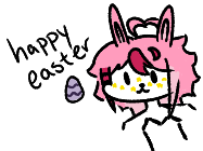 happy easter with my totally professional not done in 14 minutes art 🐇🐇🐇