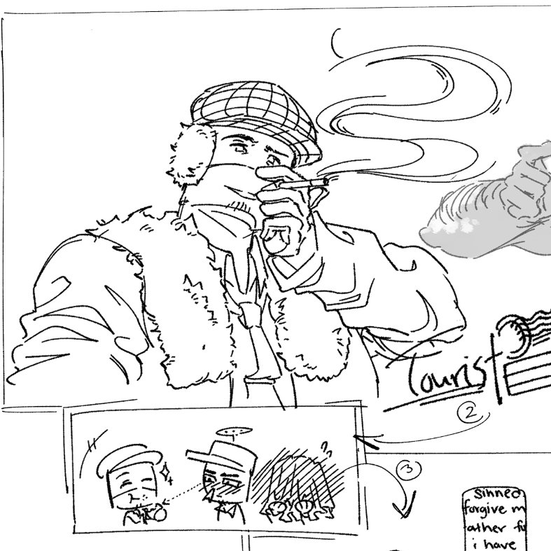 sonnetsideup's tweet image. tourist ft. #endlesstormenttrio and an antomy study #grace #pressure #doors