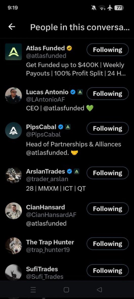 pymTrades's tweet photo. @trader_arslan @atlasfunded @LAntonioAF @CianHansardAF @PipsCabal @trap_hunter19 @Sufi_Trades @m_yusufP_  @ISMAILFX14 @MAloysiusFlynn done everything. Thanks for the opportunity. Proof attached❤️ https://t.co/uokOQTDmOE