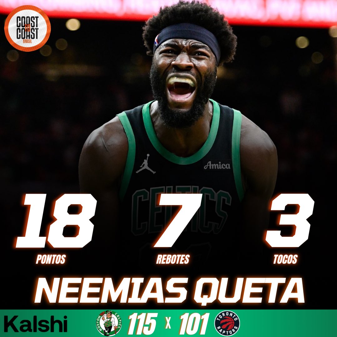 🍀 HOJE AS FLORES VÃO PARA ESSE CARA AQUI: 

NEEMIAS QUETA!

- 4º JOGO SEGUIDO ACIMA DOS 15 PONTOS:

• 18 pontos
• 19 pontos 
• 16 pontos 
• 17 pontos 

- 5 REBOTES OFENSIVOS HOJE. TODO O RAPTORS PEGOU 6!

- TOP/10 EM REBOTES, REBOTES OFENSIVOS E TOCOS NA NBA!