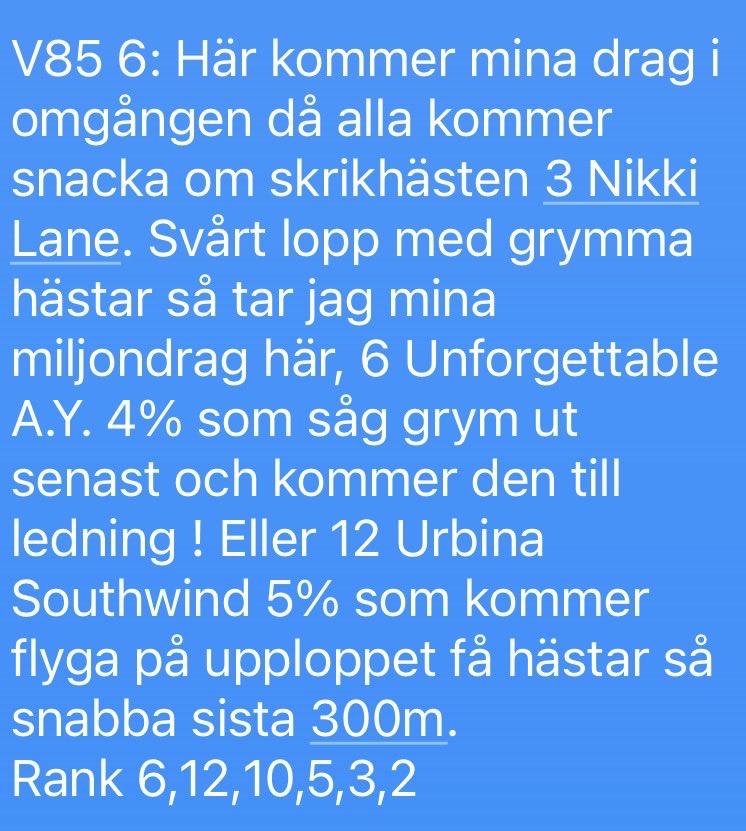 Cransj's tweet photo. @gurraguru11 Låste på 6,12 idag synd att man klev av i sista https://t.co/FISBvej1pd