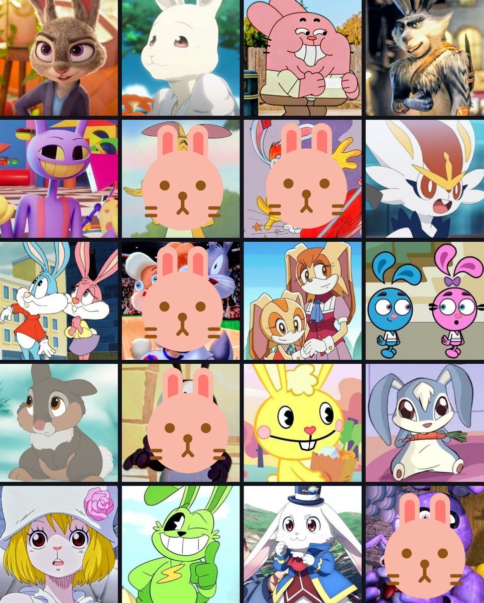 Pascal_The_Bull's tweet photo. Happy Easter y'all! Just like to share a few of my favorite rabbit characters~ 🐮🍐🎈🐰🐣 https://t.co/Fo9gxyxrYM