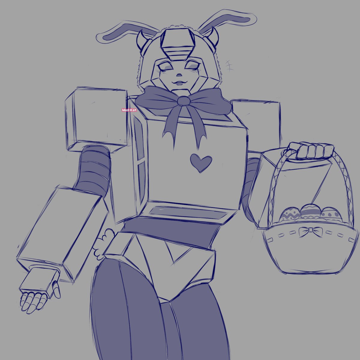 TheMadKatArtist's tweet image. Happy Easter  🐰 
#Transformers #Bumblebee #fanart