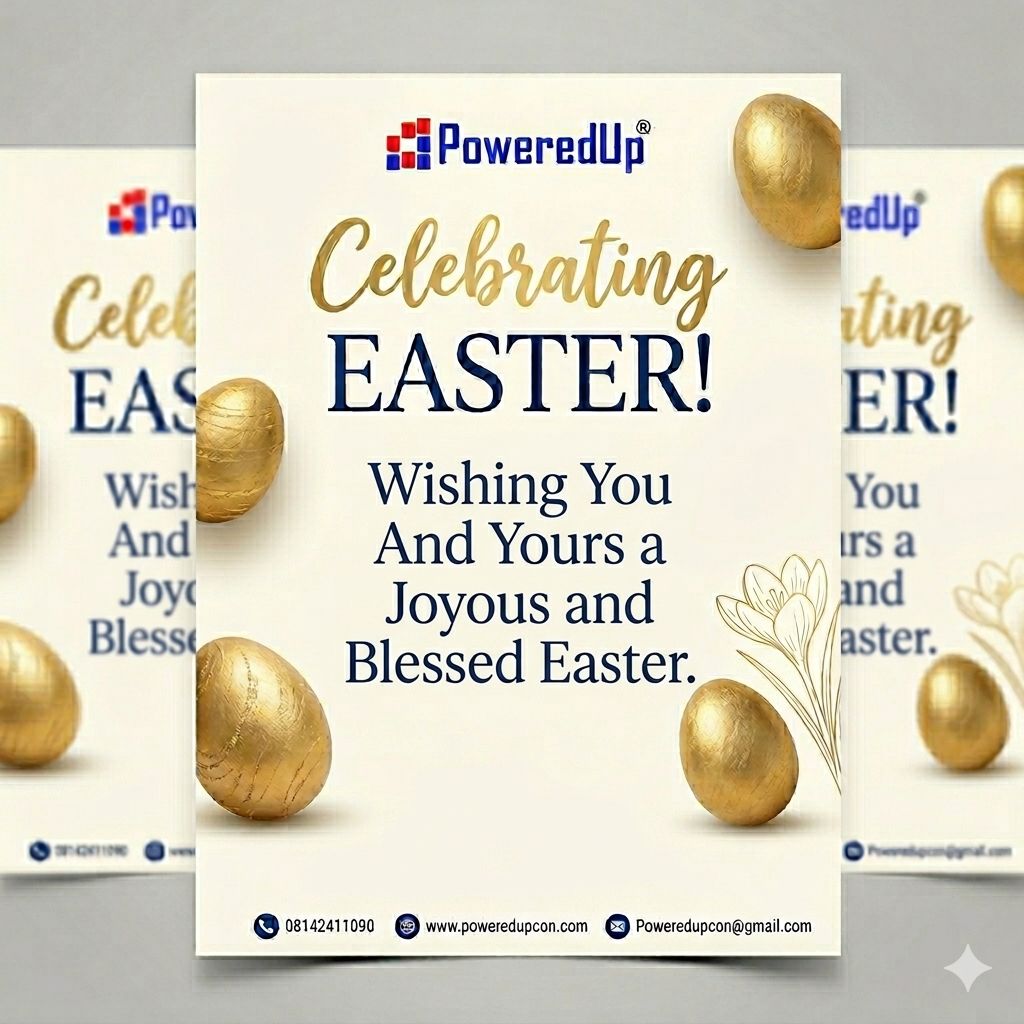 PoweredupCon's tweet photo. At PoweredUp, Easter represents more than just a holiday it’s a celebration of growth, fresh perspectives, and the energy that drives us forward.
Wishing our clients, partners, and community a peaceful and productive Easter break. https://t.co/9bkzl44HQi