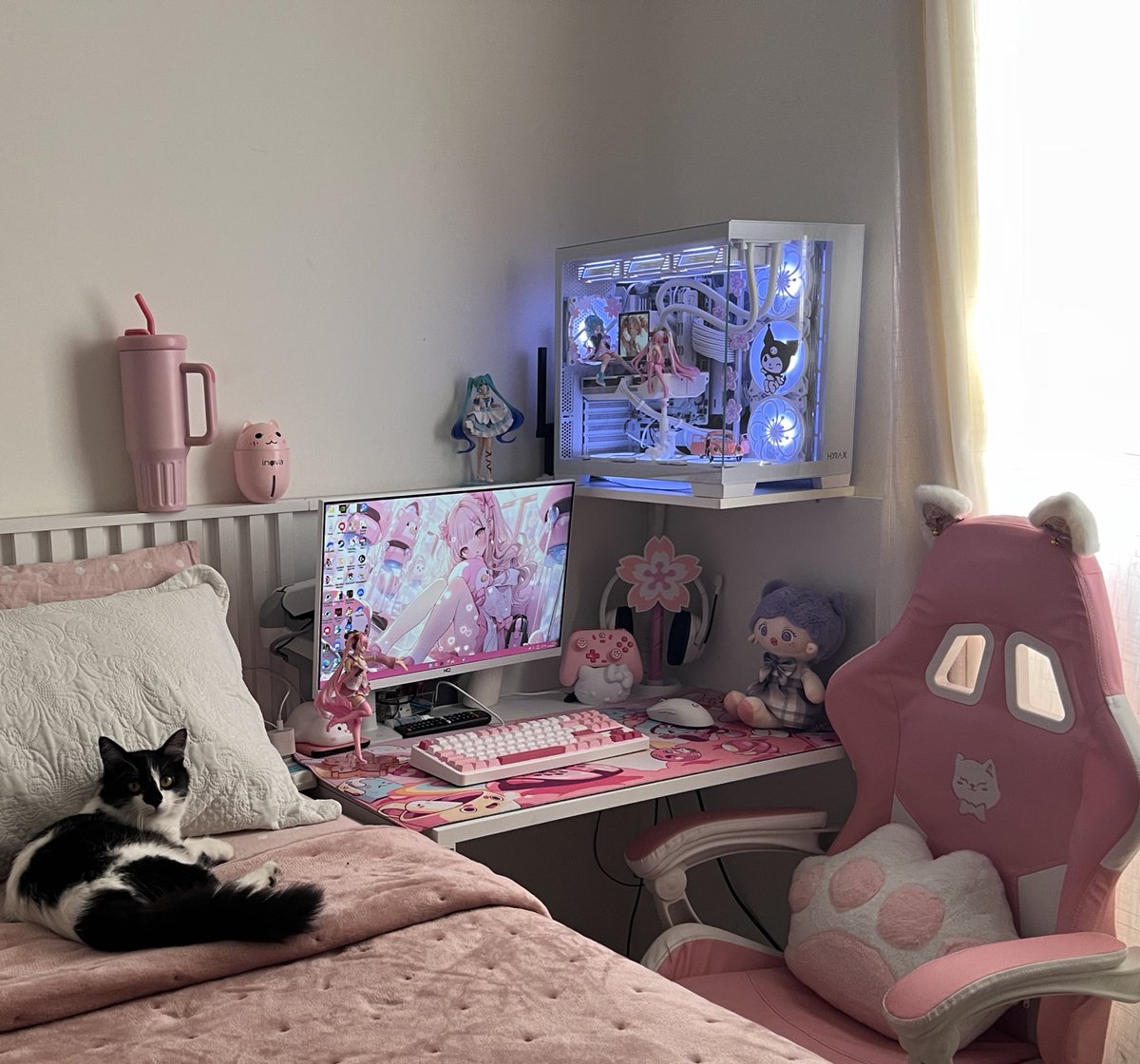 _bunnypink_'s tweet image. 日本の皆さん、私のセットアップについてどう思われますか？

#desksetup  #setup