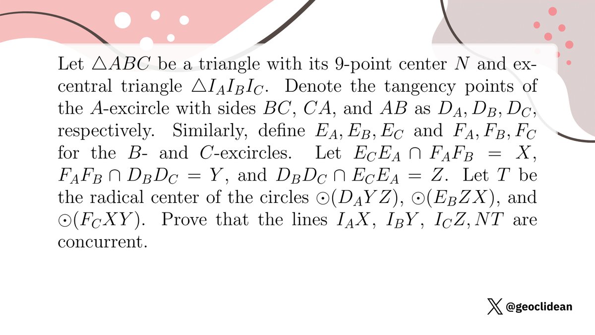 geoclidean's tweet image. Concurrency involving Radical Center
#Geometry #GeometryUnsolved