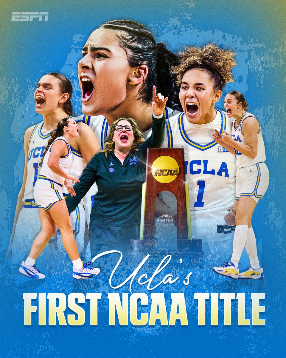 ESPNAusNZ's tweet image. UCLA WINS ITS FIRST #NCAA NATIONAL TITLE IN PROGRAM HISTORY 🏆