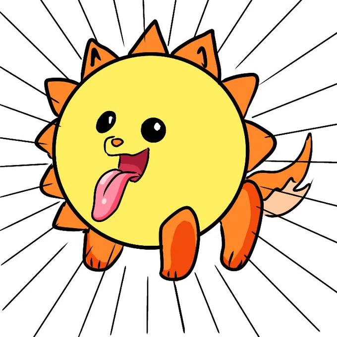 This sun dog I drew 10 years ago would make for a cool pokemon