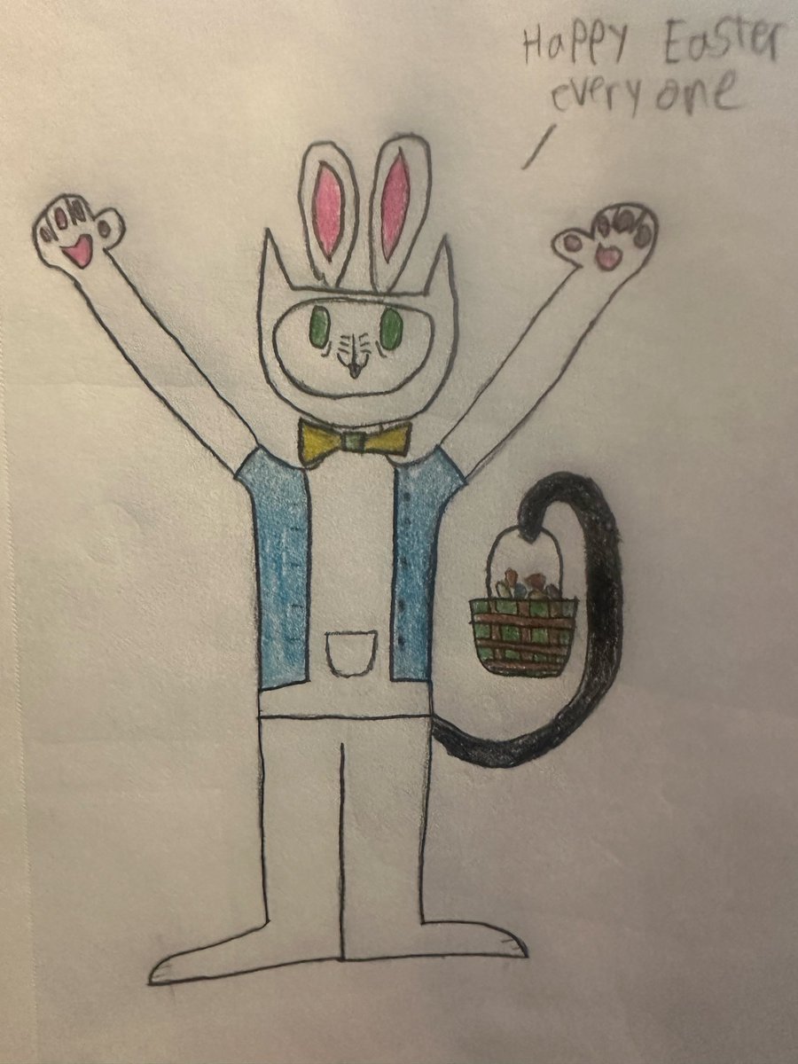 SansetSmokes's tweet photo. Alan dressed up for this Easter. He always liked bunnies. Hope everyone has a happy Easter.

(Criticism is always welcomed. Helps me improve my drawings. Just don’t be rude about it.)

#Easter #Cat #Bunny #OC https://t.co/jggoxhY3Mi