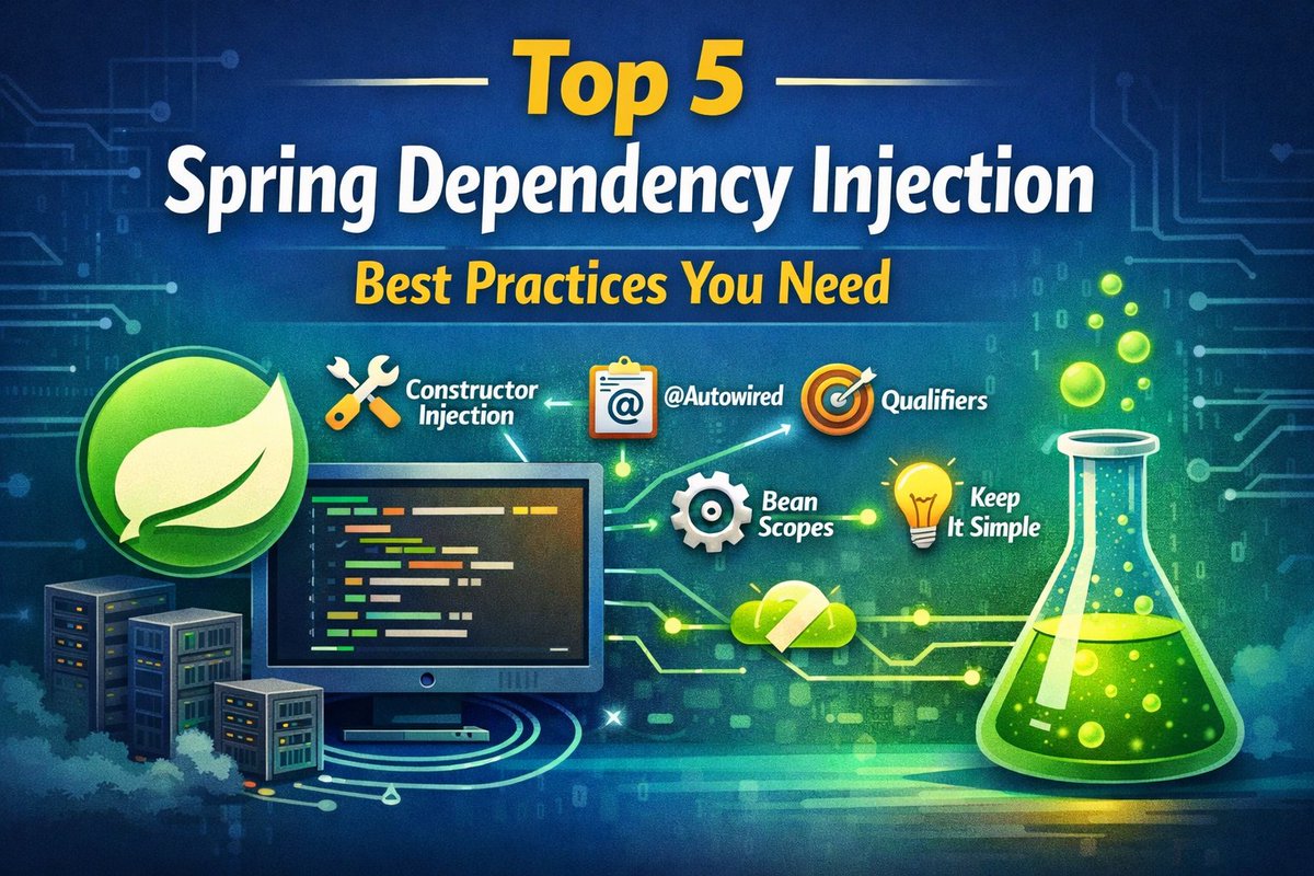 spider337761's tweet photo. Just published 🚀

Top 5 Spring Dependency Injection Best Practices (with real examples)

If you're working with Spring, this will help you write cleaner, scalable code 👇

Blog: https://t.co/j8ZHL8EAmG

#Java #Spring #Backend #DependencyInjection https://t.co/9zDZJwZpI3
