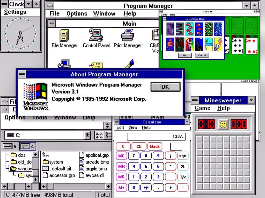 landofthe80s's tweet image. On this date in 1992, Microsoft released Windows 3.1. #90s #tech