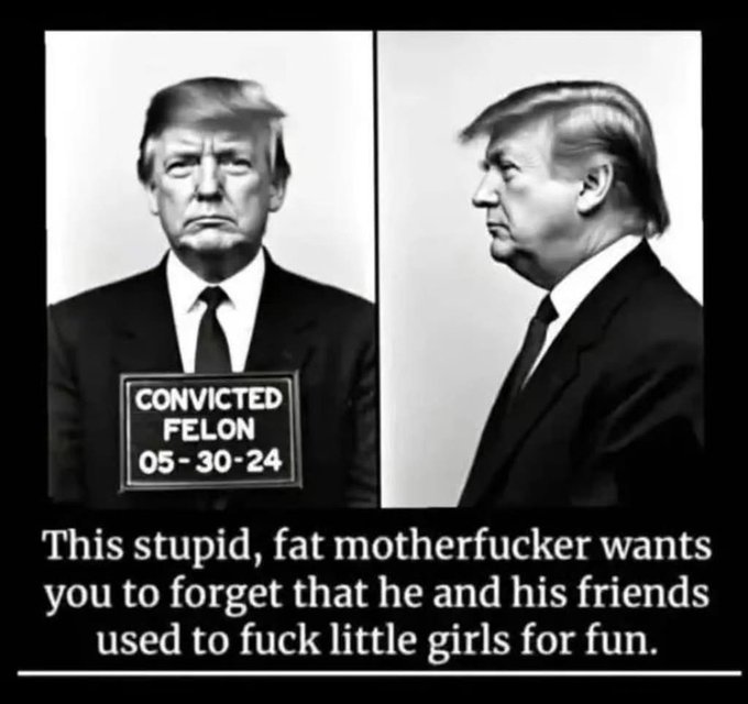 The president of the United States is a convicted felon and an unadjudicated pedophile. He can run, start wars, and turn ICE into his personal Gestapo, but one day, he will face justice before he leaves this planet! We might not see when or how it happens, but it's coming! ⚖️