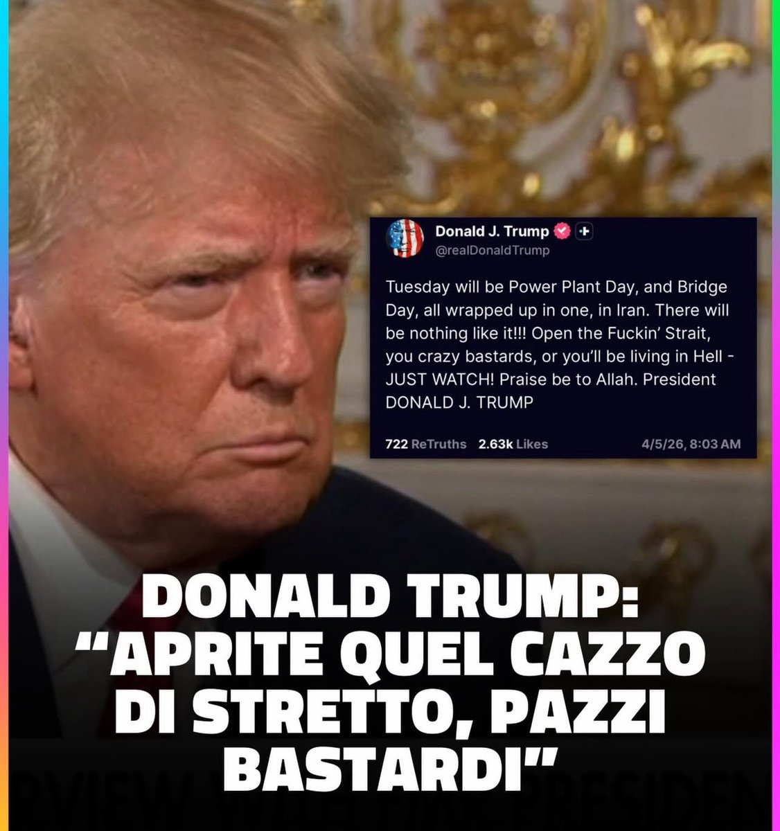 Apndp's tweet photo. Ormai è "andato".
Però purtroppo è ancora lì.
#cialtroneinchief #trump https://t.co/pj2nqZJf7C