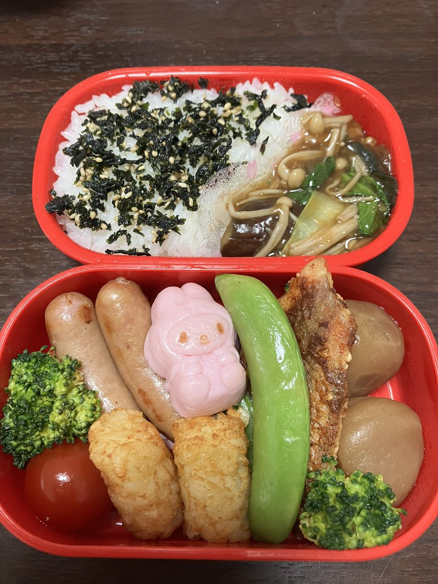 pipopapippi's tweet photo. 子どもが4月1日から学童が始まり、幼稚園では長期のおやすみもお昼は給食だったけど小学校になると学校給食ない日はお弁当持参な事に悲鳴。
毎日のメニューはまぁなんとかなるとして、お弁当の詰めかたってすごく難しい、、
どうやって詰めたら綺麗に入るの😭誰か教えてください、、、 https://t.co/rzA3XAVJ7L