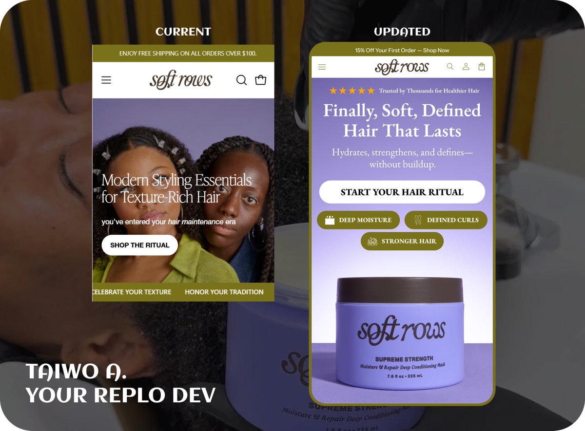 AjeigbeTai86364's tweet image. Before → After: Designed in @figma  
Simple tweaks, big impact.
#UXDesign #Figma #UIUX #Ecommerce