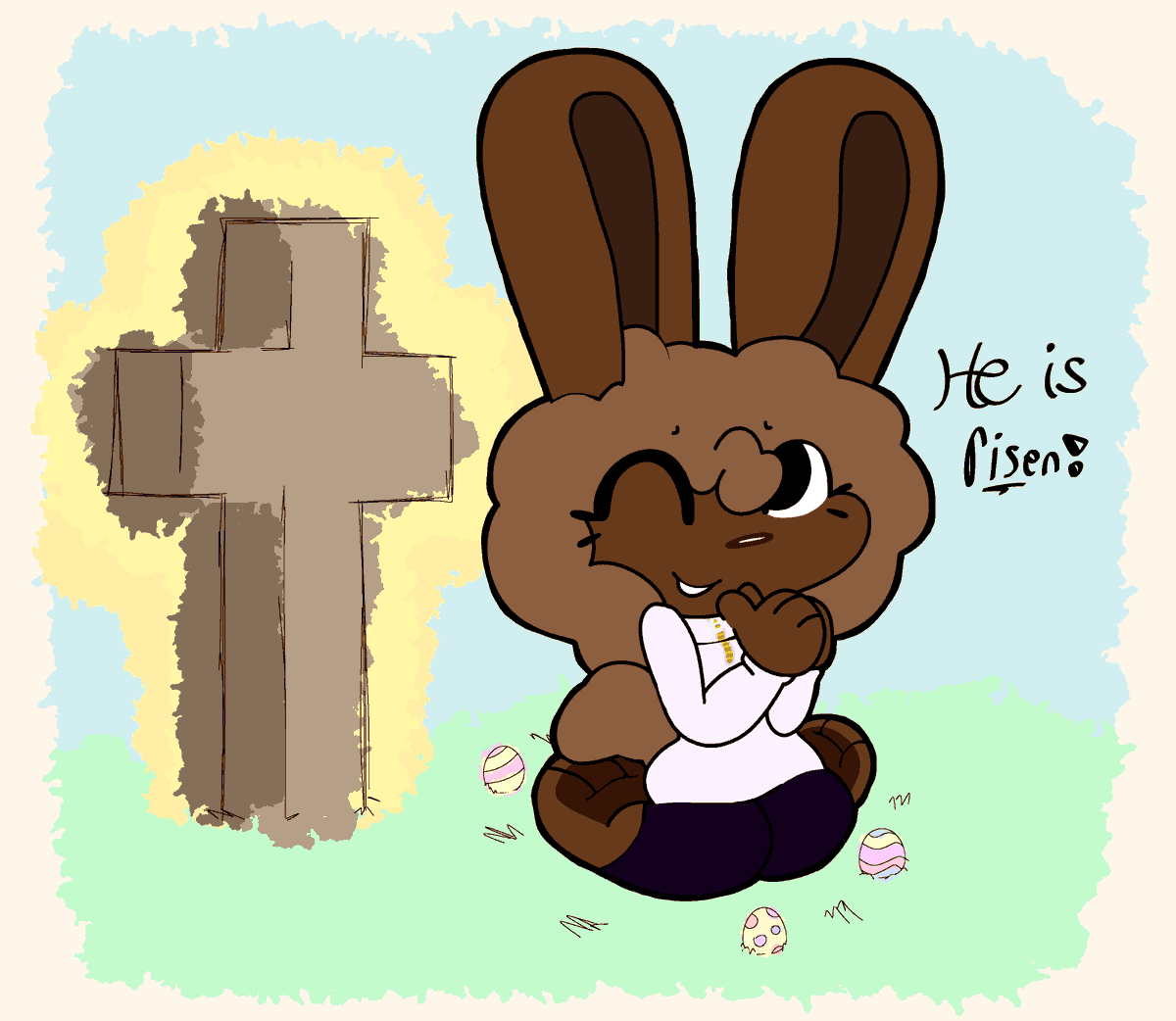BleuStewdious's tweet photo. Happy Easter and God bless!

#art #digitalart #HappyEaster https://t.co/S9cHGbBBVt