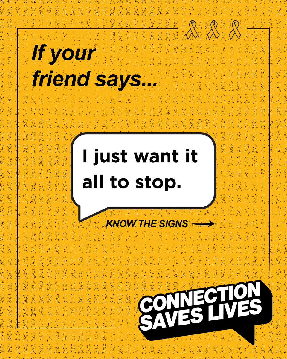 wwp's tweet photo. Sometimes it’s more than a bad day.
Check in. A simple message can remind someone they’re not alone. ❤️ https://t.co/IB3tQA4B3W