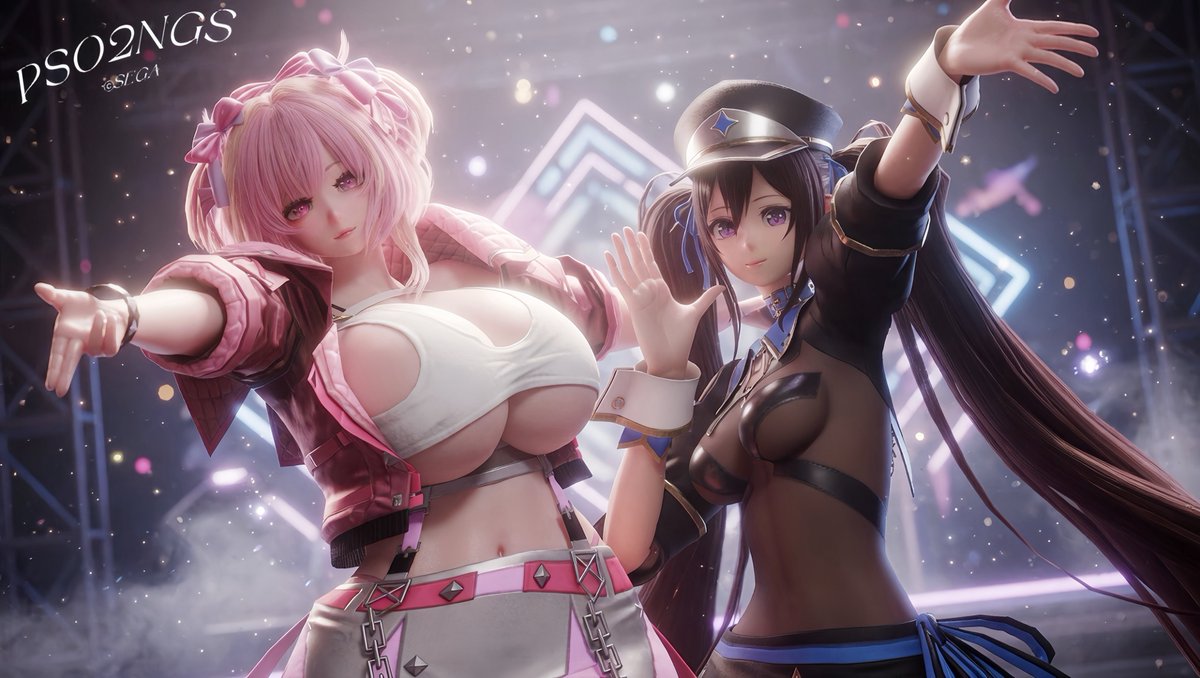 GreenLeaf_NGS's tweet photo. リノちゃんとライブステージ✨🎤💕
@simai_____ioi 

 #PSO2NSG 
 #PSO2NGS_SS https://t.co/HIDW9yjgDD