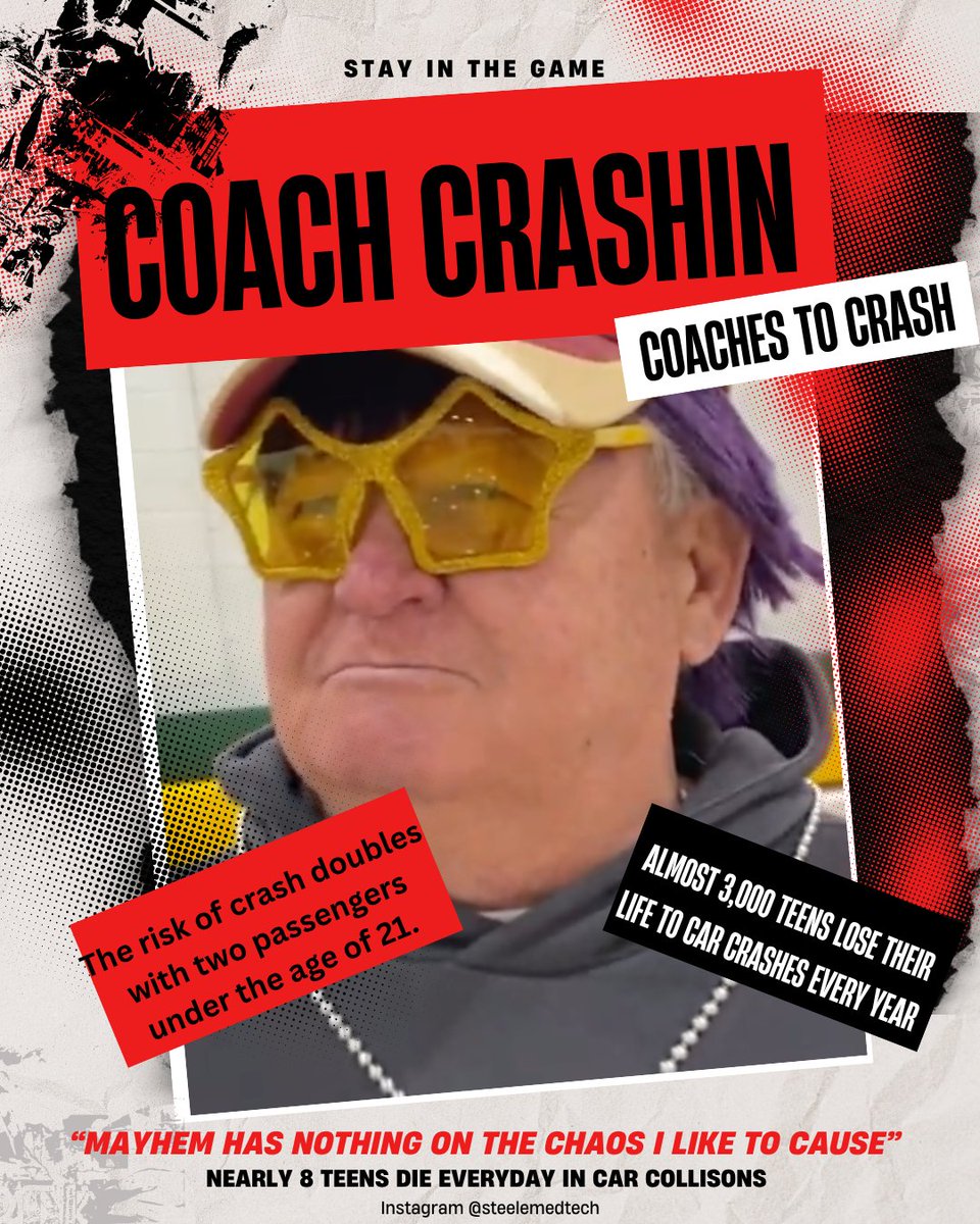 KimHaney13's tweet image. April is National Distracted Driving Awareness Month.  Coach Crashin' VS Coach Focus, the game stats don't lie  #lifesavers26 #teamfocus #stayinthegame @impactdrivers