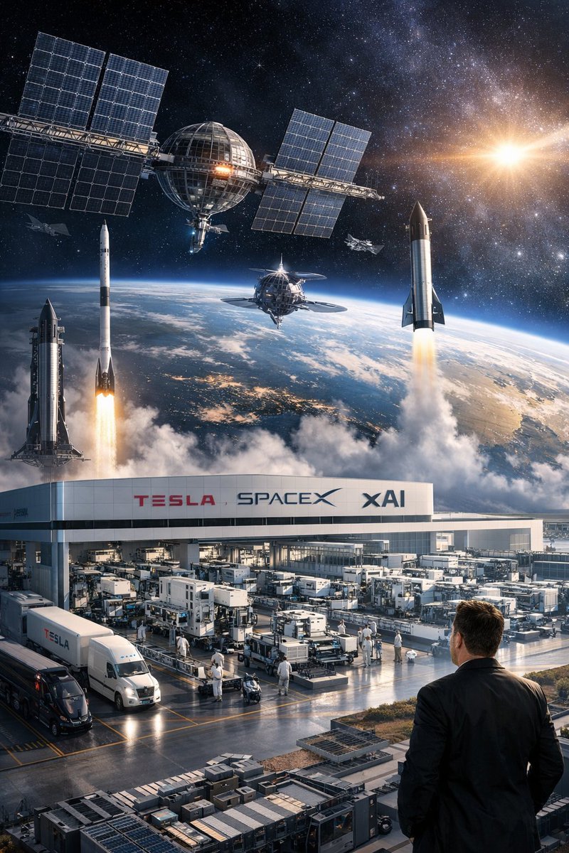 AbbaatyDAO's tweet photo. While headlines celebrate Starship progress and Optimus demos, Elon Musk's March 2026 Terafab announcement reveals a deeper strategy: a joint Tesla-SpaceX-xAI fab targeting 1 terawatt of annual compute. 
Most output is destined for space  bypassing Earth's power grid limits with solar-powered orbital data centers. Vertical integration at unprecedented scale."