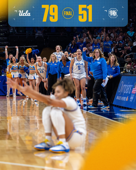 directsport247's tweet photo. UCLA women’s basketball wins its first NCAA national title with a dominant 79–51 win over South Carolina.
Image Source/Credit- UCLA Women's Basketball@UCLAWBB https://t.co/4etuhd9CpA