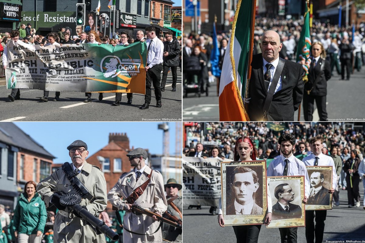 PresseserviceRN's tweet image. In #Belfast #NorthernIreland, about 3.000 people took part in an Easter commemoration organized by the Sinn Féin-affiliated "National Graves Association" in the afternoon.
Fotos: flickr.com/gp/presseservi…