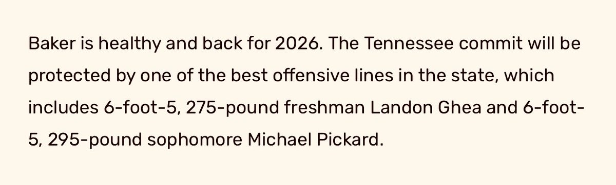 Michael Pickard '28 OL 6'5 295 tweet media