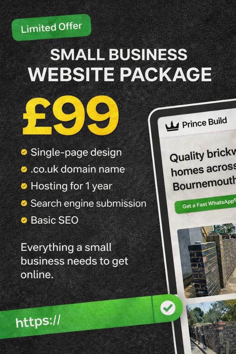 graftwebdesign's tweet photo. Get your online presence up and running fast and all for £99. https://t.co/IG8MHNjXU3