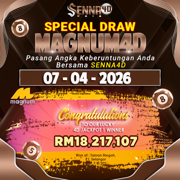 senna4d's tweet photo. Yth,
Kami informasikan kepada member setia kami, Pada tanggal 07 APRIL 2026, pasaran Magnum4D akan tetap buka karena adanya Event Spesial Draw.
Sehingga pada hari Selasa pasaran tersebut akan tetap buka dan result sekitar pukul 18.40 WIB. 

Terima kasih 🙏 https://t.co/rvEhmUeIFc