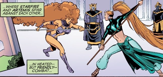 so cute how donna takes kory to themyscira and she gets along so well with the amazons