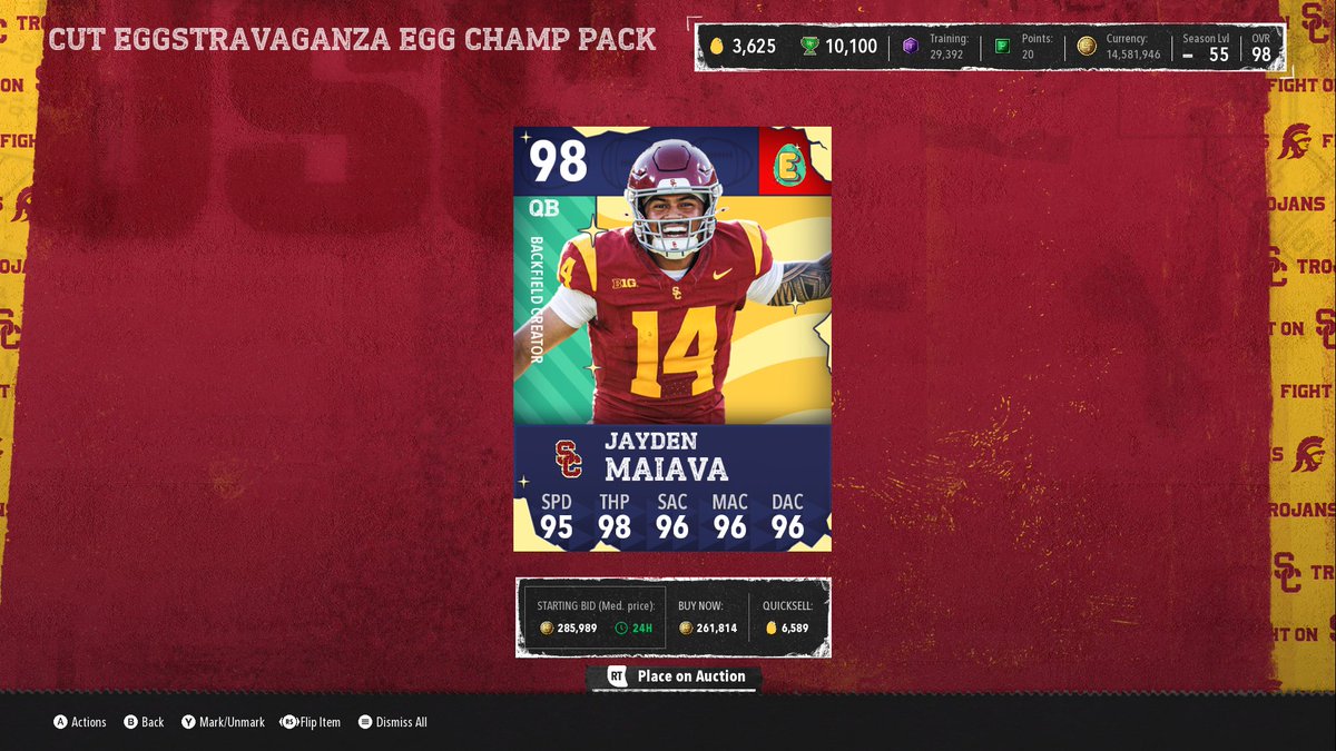 Shout out <a href="/DaTruthYaDig/">Datruthyadig</a> If you roll an egg champ into 10 small eggs you basically get enough training back to roll a training egg champ. If you like opening packs, you can do it for a while and will eventually get something good <a href="/ImOuTii/">YT/Twitch: ImOuTii CFB</a> <a href="/TapXMikey/">Mikey.</a> <a href="/ChrisMizTV/">Chris Miz</a> <a href="/CFBSunny/">SunnyCFB</a>