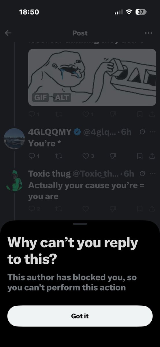 HateWiki's tweet photo. @Toxic_thug64 @4glqqmy Yeah… “trolling” but got mad enough to block… https://t.co/ug16cgIg21