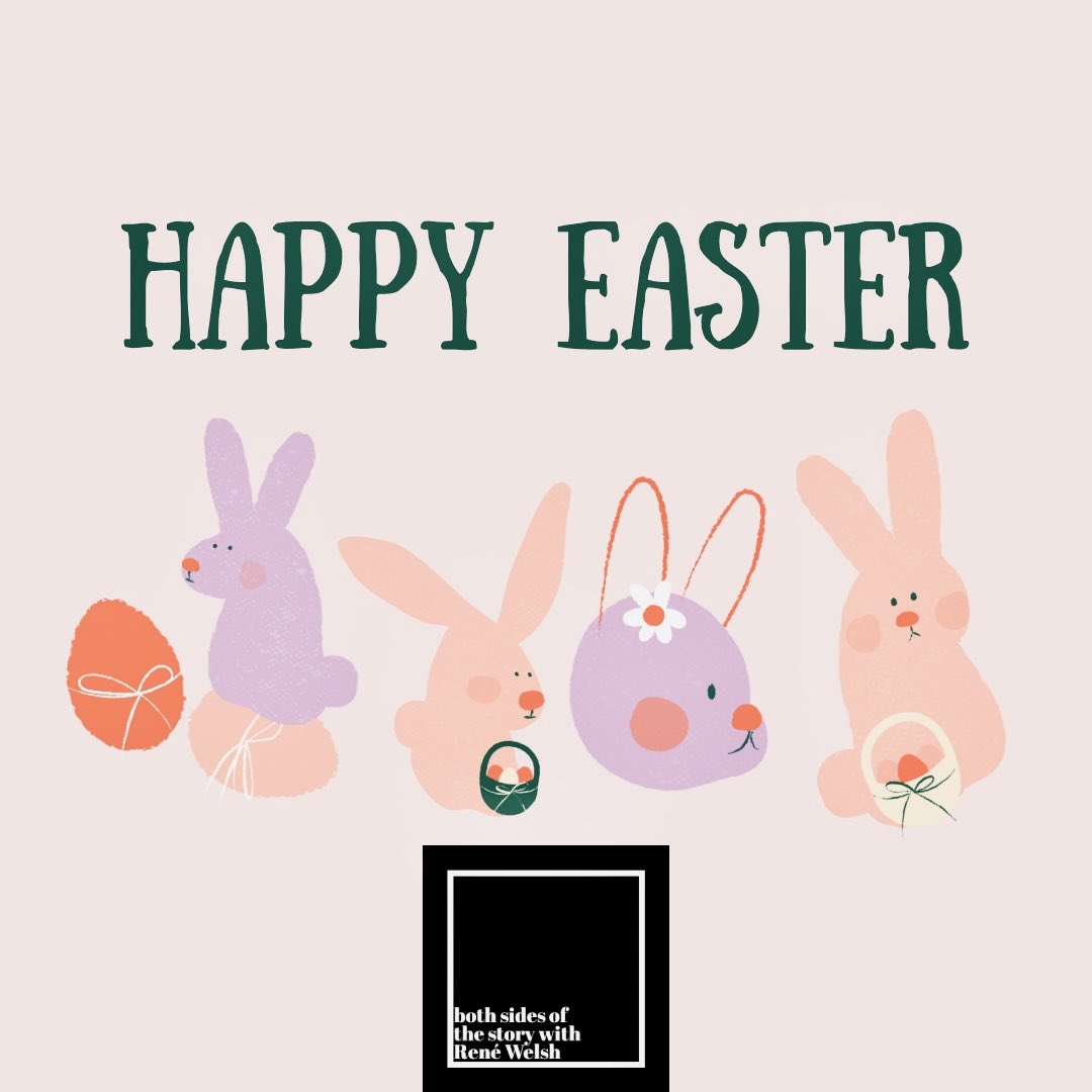 <a href="/BothSidesRene/">both sides of the story with René Welsh</a> wishes everyone a day filled with sunshine and sweet treats today this Easter.  Created by using <a href="/canva/">Canva</a> app.