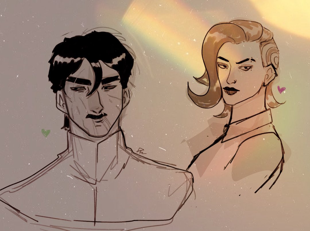 HeraldsMachine's tweet photo. Somji doodle :D #genji #sombra https://t.co/msEGATm6rb
