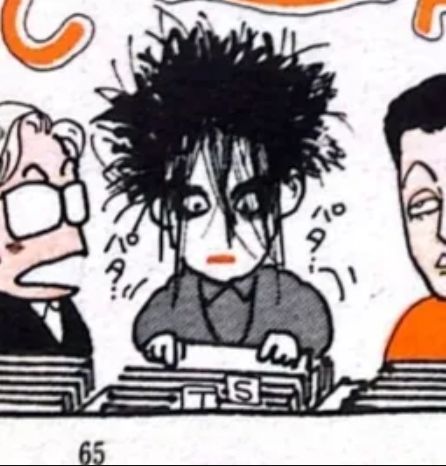 Shh.. hes checking out all of the cool records...