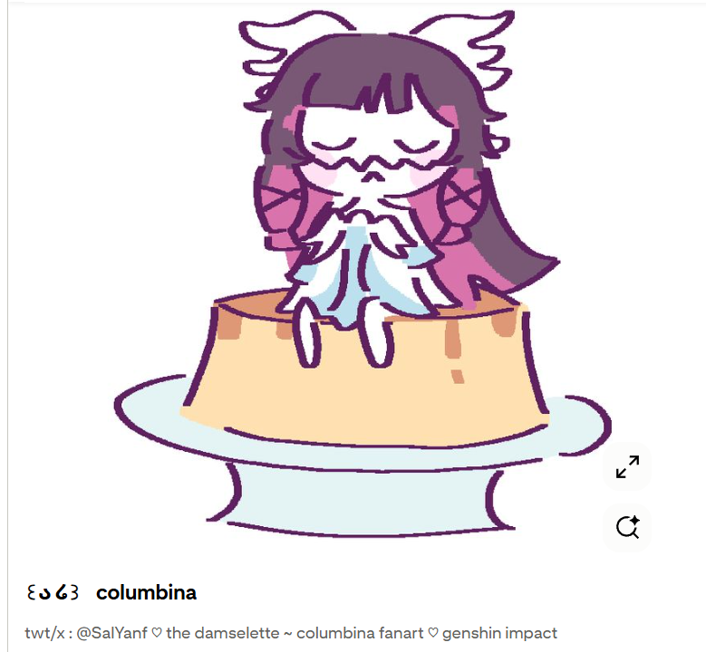 SalYanf's tweet photo. MY ART WAS POSTED ON PINTEREST IM A TRUE ARTIST NOW MOM #Columbina #GenshinImpact 
#trueartist #imawesome #glazeme #amazing #perfect #incredible https://t.co/LJ3tzxRImI