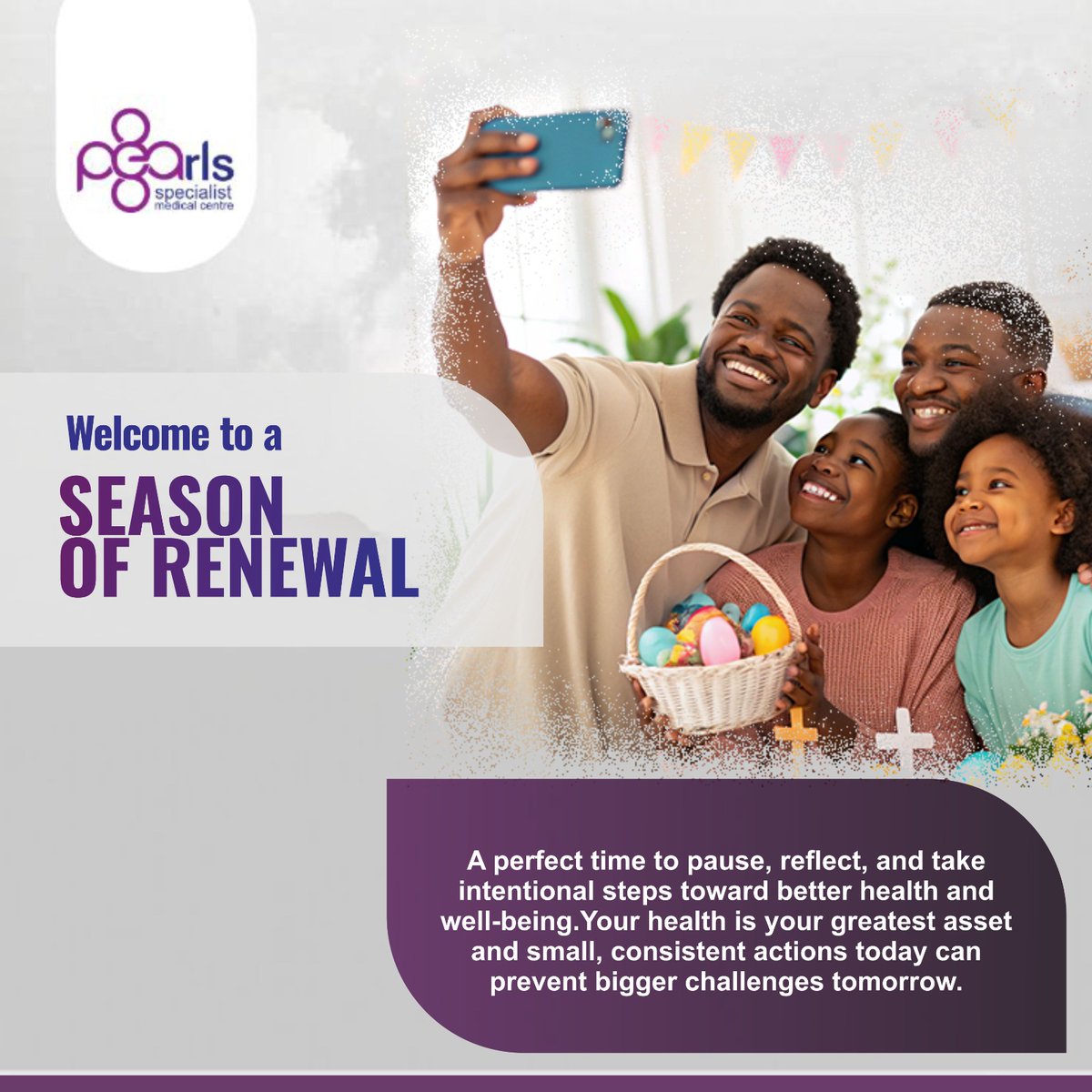 thePSMC's tweet photo. As we step into a new season, it’s a great time to pause, reset, and prioritize your well-being

Life gets busy, and health is often pushed aside — but your body deserves consistent care.

 Book your appointment today
info@thepearlsmedical.com
09033419286
09154379132

#NewSeason https://t.co/Wfe3S0NMjx