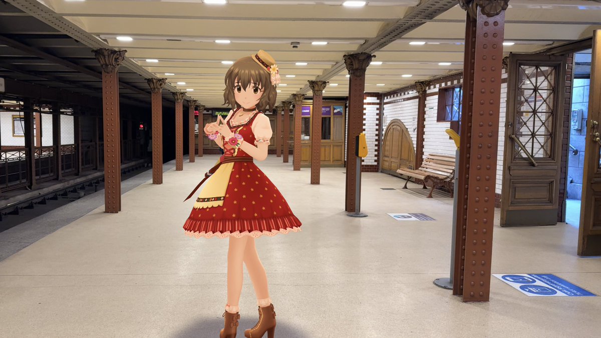 tsuta3123_sub's tweet photo. #デレスポカレンダー増刊号
#デレスポAR 
#デレステAR 
いずれもハンガリー・ブダペストにて（並木芽衣子）
1.セーチェーニ鎖橋
2.国会議事堂
3.漁夫の砦
4.ブダペスト地下鉄オペラ駅

4箇所とも世界遺産です（なんと地下鉄まで） https://t.co/XvX88a5pTB