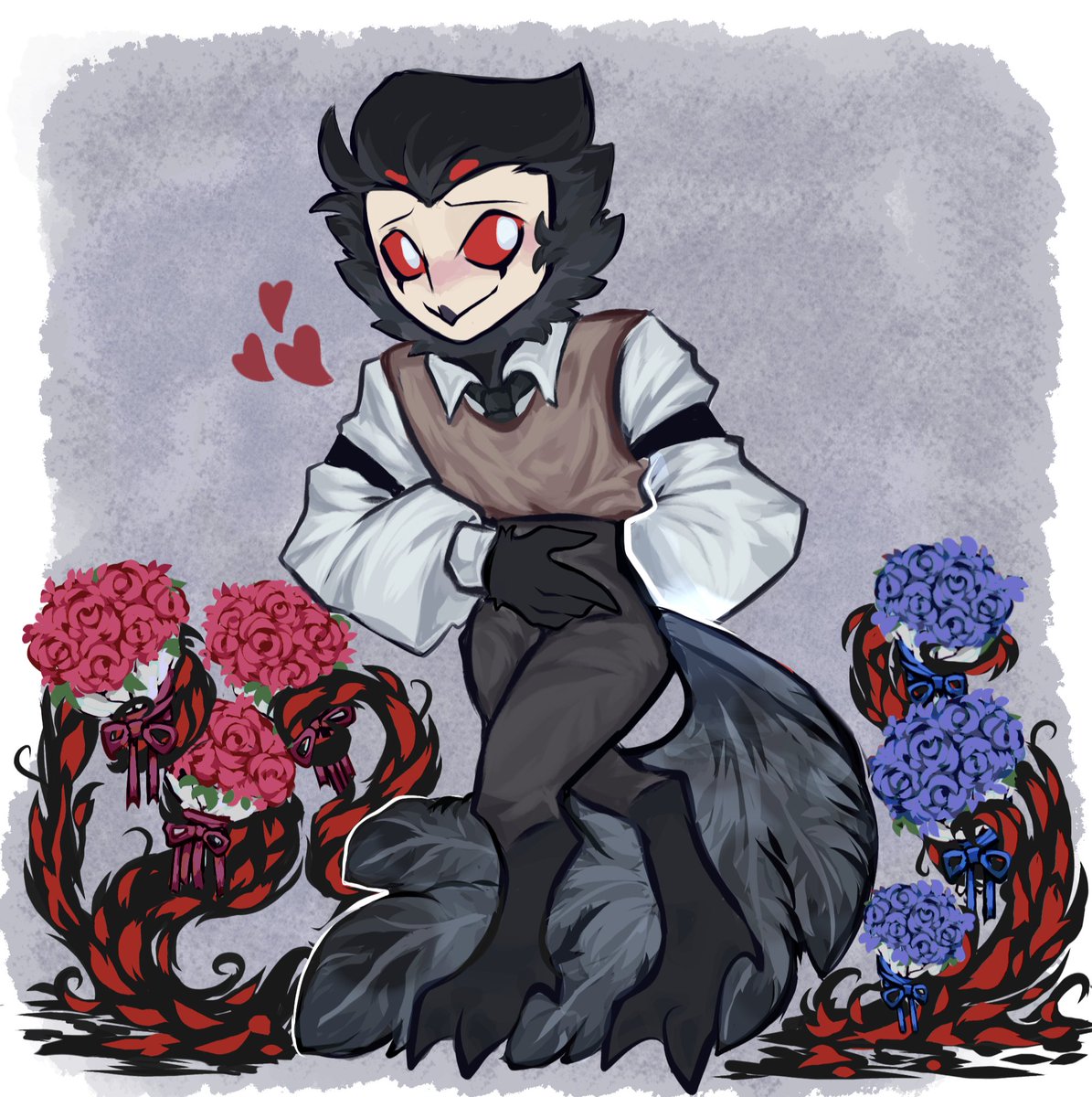 He's a little shy so be kind to him, commission for <a href="/lemonadest36729/">BunnyDoodles</a> #stolas #fanartㅤㅤㅤㅤ #helluvabossfanart #furryartwork