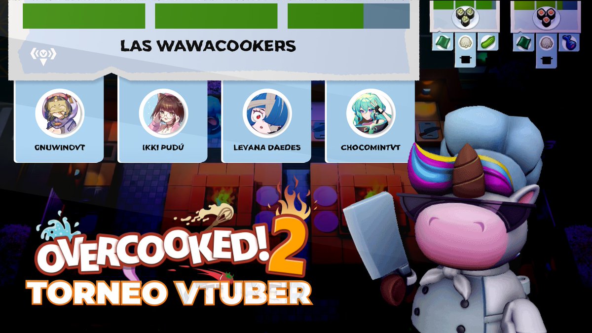 🔥 Las Wawacookers reportándose a la cocina 🔥

- <a href="/GnuwinoVT/">Gnuwino 🐧💜</a> 
- <a href="/Ikki_Pudu/">Ikki Pudú 🍮👑</a> 
- <a href="/Levana_Daedes/">Levana 🦟💕Mosquito Vtuber 🦟💕</a> 
- <a href="/chocomintvt/">🌱Menta🌱</a> 

Un nuevo equipo entra a la cocina. ¿Lograrán mantener el control o todo se prenderá fuego? 🍳

📅 18 de abril - 21:00hs (Argentina)