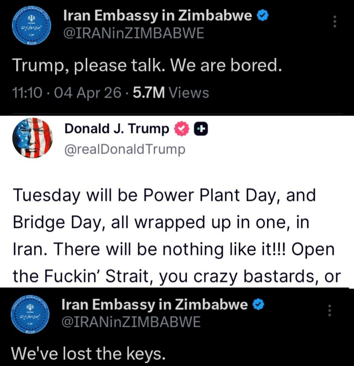 Iran Embassy in Zimbabwe tweet media