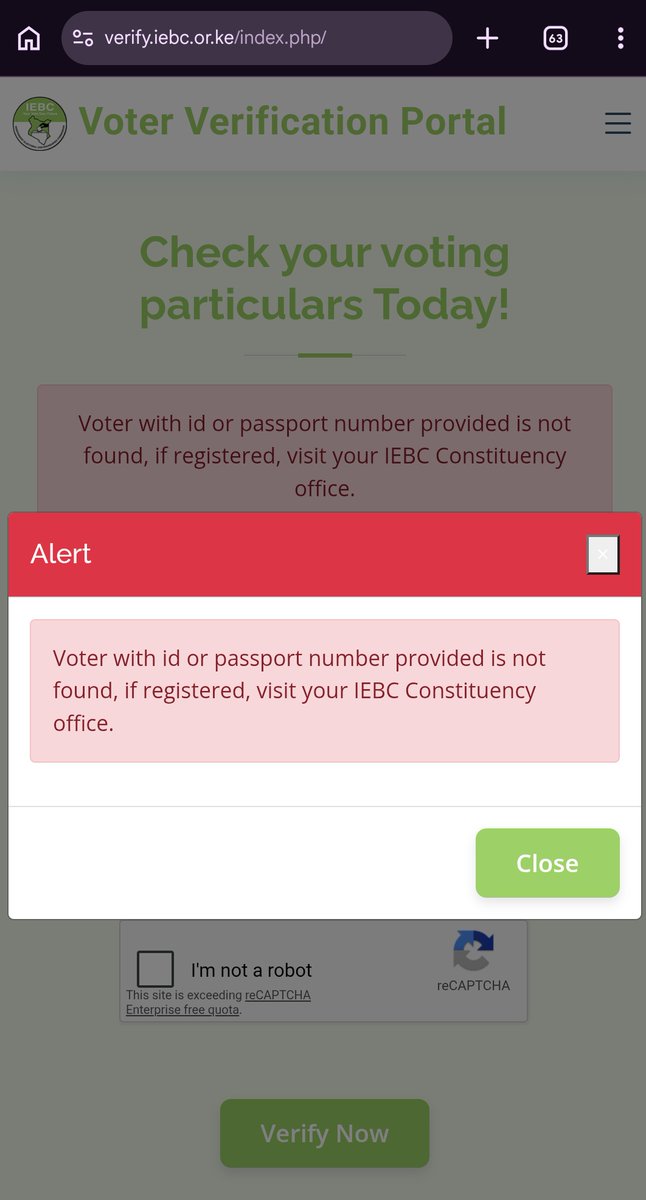 jay_koech's tweet photo. Hello @IEBCKenya, I registered as a voter yesterday but when I visit https://t.co/9sDsBrvFtS, it says my details can't be found https://t.co/TxHgmeqPB2