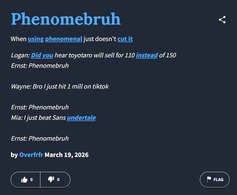 Ernstover's tweet photo. I invented a word, thank you phenomebruh for being phenomebruh https://t.co/xj2JhLIfDb