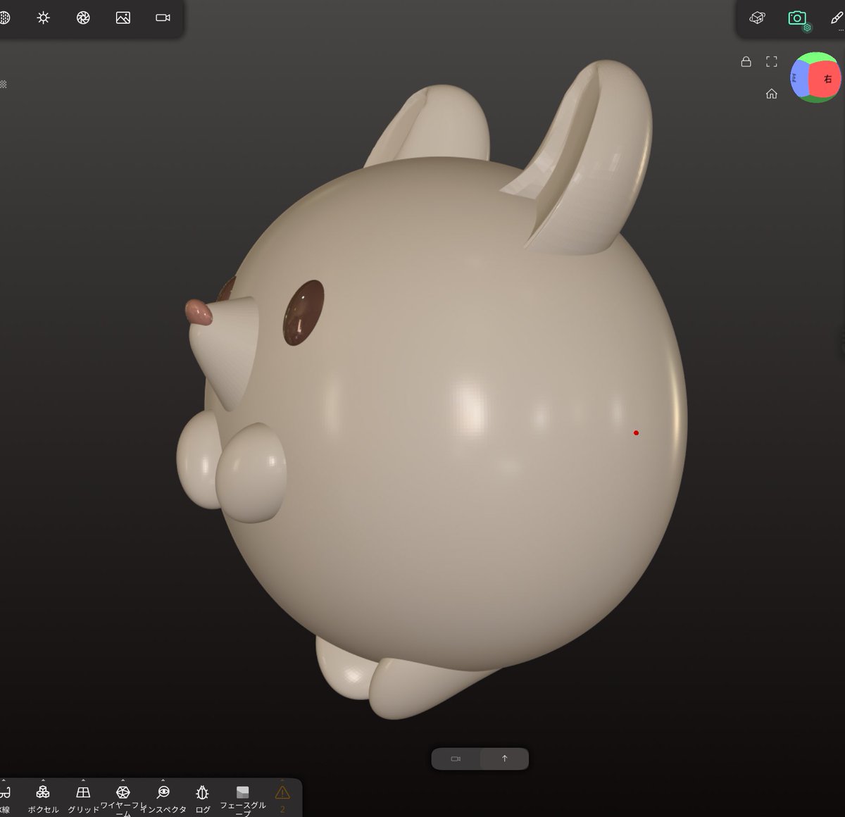 ocacaland's tweet photo. ノマドスカルプト買ったよ　初めて作ったメタリックイカちゃんと、今作ってるハムスター1号(概念) https://t.co/Z52QlGbfRf