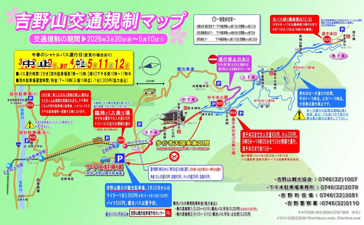 吉野山最新情報 tweet media