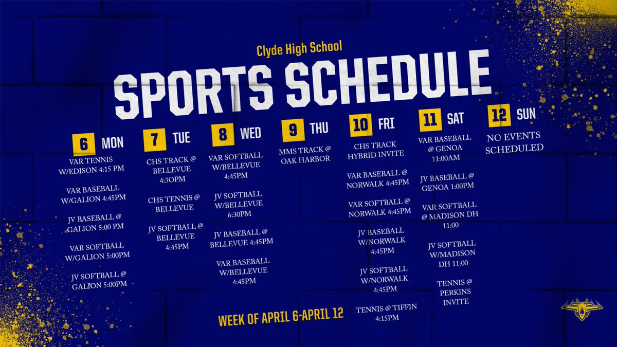 This week in Flier Athletics!

Lets have great weather please!!!!