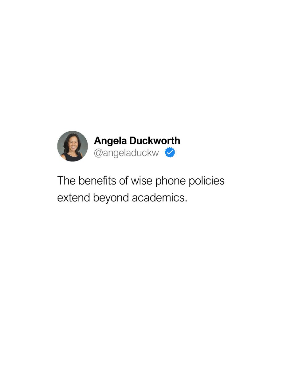angeladuckw's tweet photo. What are the social dynamics at your school?
K-12 educators, we want your perspective → https://t.co/vXSNzeU2MZ
#PhonesInFocus #AngelaDuckworth #Education #Teachers #PhonePolicies https://t.co/dPu8XzRcCh
