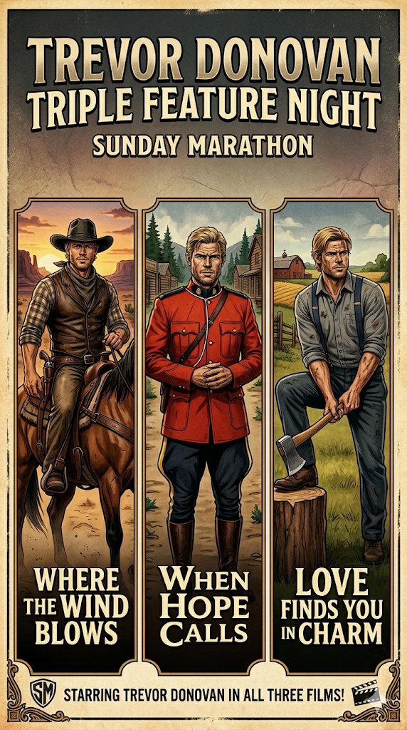 Trevor Donovan triple feature night. 🎬🎥 #DonoFANS <a href="/TrevDon/">Trevor Donovan</a>